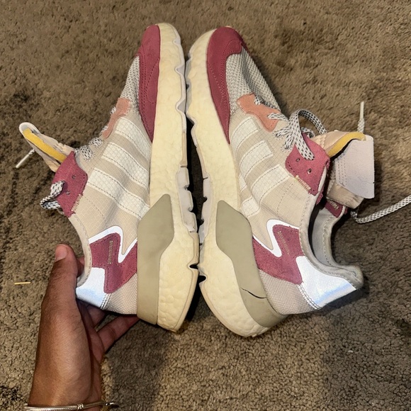 Adidas Women's Sneakers - Pink and Cream - Picture 5 of 9